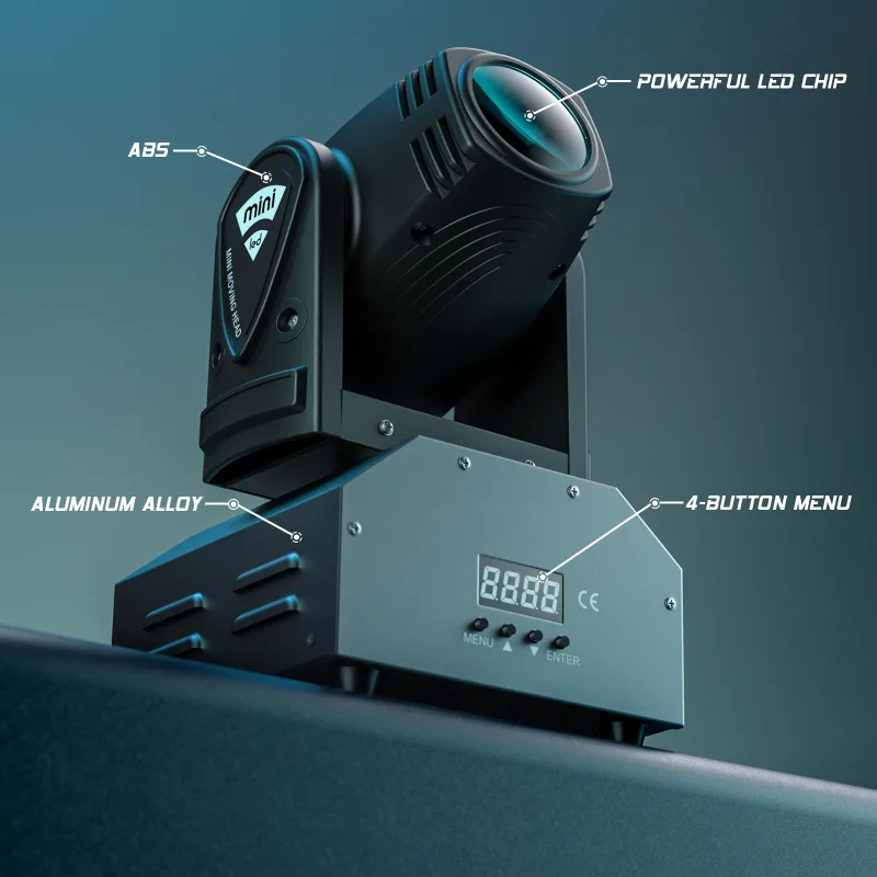 Mini LED RGBW Moving Head Light 11/13CH DMX512 Voice-activated 4 in 1 10W Stage Light for DJ Bar Disco Stage Effect Ligh image 5