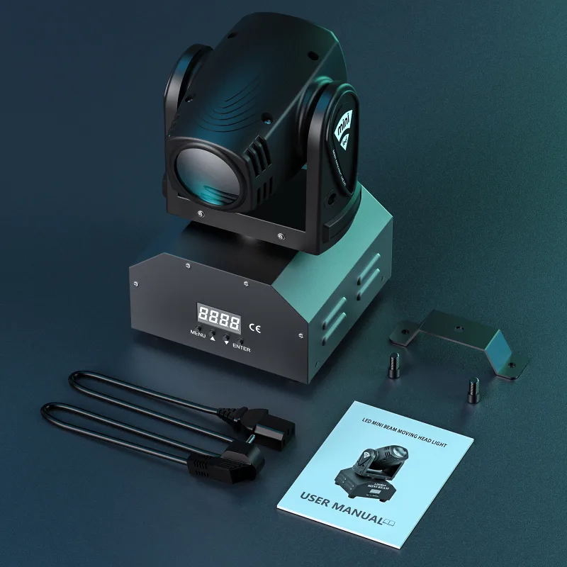 Mini LED RGBW Moving Head Light 11/13CH DMX512 Voice-activated 4 in 1 10W Stage Light for DJ Bar Disco Stage Effect Ligh image 6