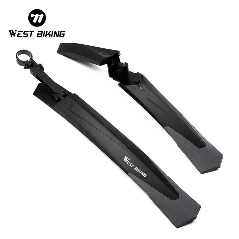 WEST BIKING 1 Pair Mountain Bike Fender Front Rear Mudguard Cycling Wings For Bicycle Extended Quick Install Release Fen image 1