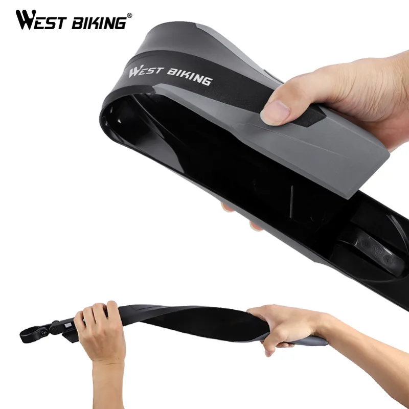 WEST BIKING 1 Pair Mountain Bike Fender Front Rear Mudguard Cycling Wings For Bicycle Extended Quick Install Release Fen image 3