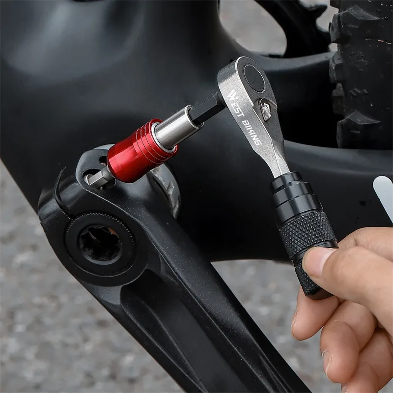 WEST BIKING Bike Reapair Tools Sets Professional Cycling Reapair Tools Ratchet Wrench Set Tire Lever Bike Pump Toolkit image 5