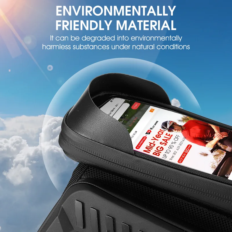 WEST BIKING Bicycle Top Tube Phone Bag Waterproof Touch Screen Phone Case Bag Bike Front Frame Bag MTB Road Bike Accesso image 3