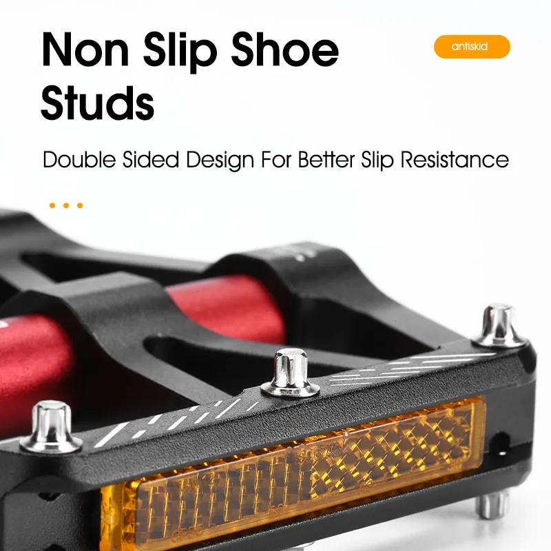 WEST BIKING Bicycle Pedals Ultralight 3 Bearings Anti-Slip Cycling Pedals BMX MTB Road Bike Sealed Bearing 9/16 "Bike Pe image 4