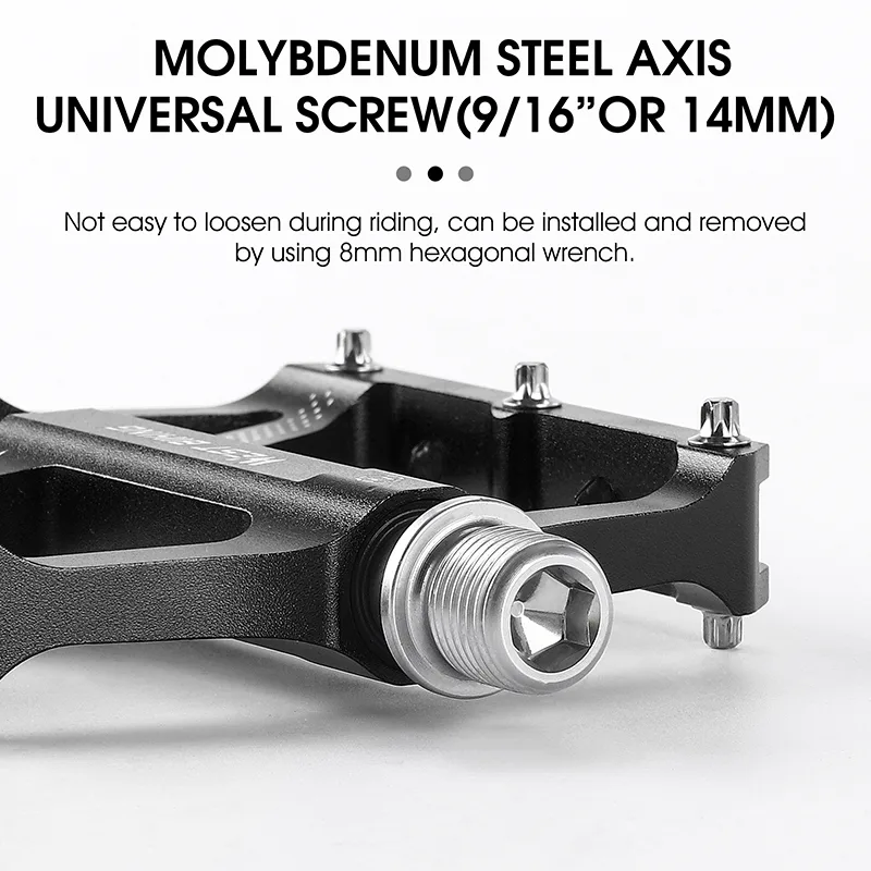 WEST BIKING Bicycle Pedals Ultralight Aluminium Alloy Anti-Slip Cycling Pedal Cycling Sealed Bearing Reflective Bike Ped image 2