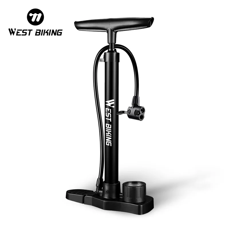 West Biking Manual Bike Floor Pump image 1