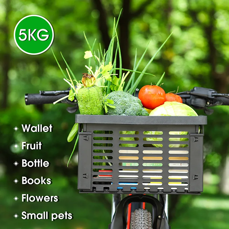 WEST BIKING Foldable Bicycle Front Basket Multi-functional MTB Road Bicycle Handlebar Bag Rear Pannier Cycling Accessori image 3
