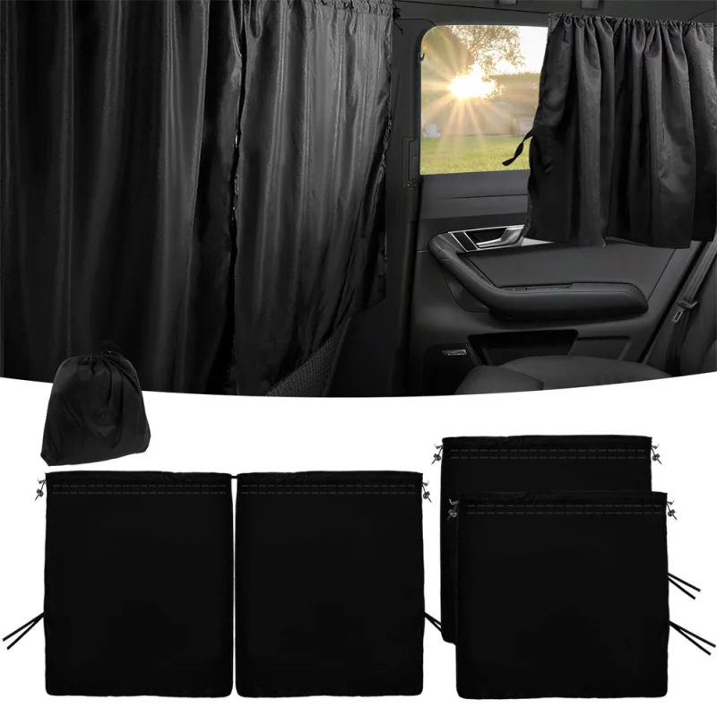 NEW 3PCS Car Privacy Curtains Car Divider Curtain Between Rear Seat Car Blackout image 4