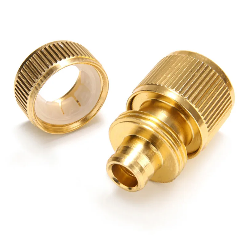 Brass Garden Hose Fittings Lawn Water Pipe Connector Tap Adaptor 1/2" image 2