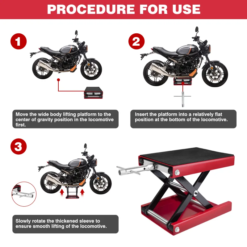 Scissor Lift Jack for Motorcycles 500kg 1100lb image 6