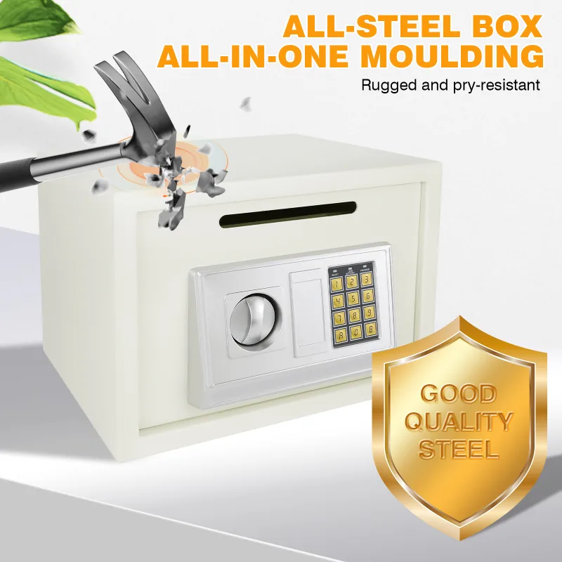 16L Electonic Safe Box Security Safe Box with Keypad and 2 Keys, Wall Mounted with Prodrilled Holes, 25 x 35 x 25cm, image 6