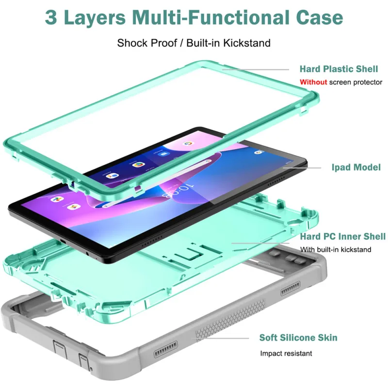 Case For Lenovo Tab M10 TB328 3rd Gen. 2022 10.1inch Heavy Shockproof Stand Cover Protective，Compatible Model:TB328 image 3