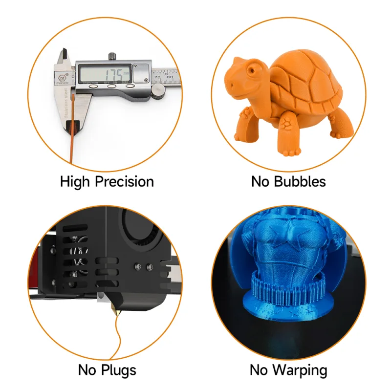 6.6LBS PLA PETG TPU 3D Printer Filament 1.75mm Dimensional Accuracy+/-0.03mm 3D Printer Materials Fit Most FDM 3D Printe image 3