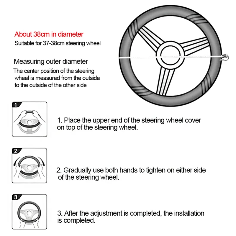 Universal Car Steering Wheel Cover image 6