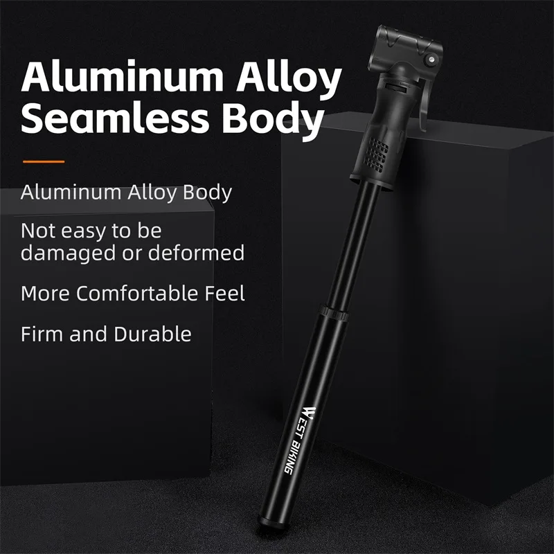 WEST BIKING Portable High Pressure Pump Mini Flexible Cycling Tire Ballon Inflator Hand Air Pump Bicycle Accessories Bik image 2