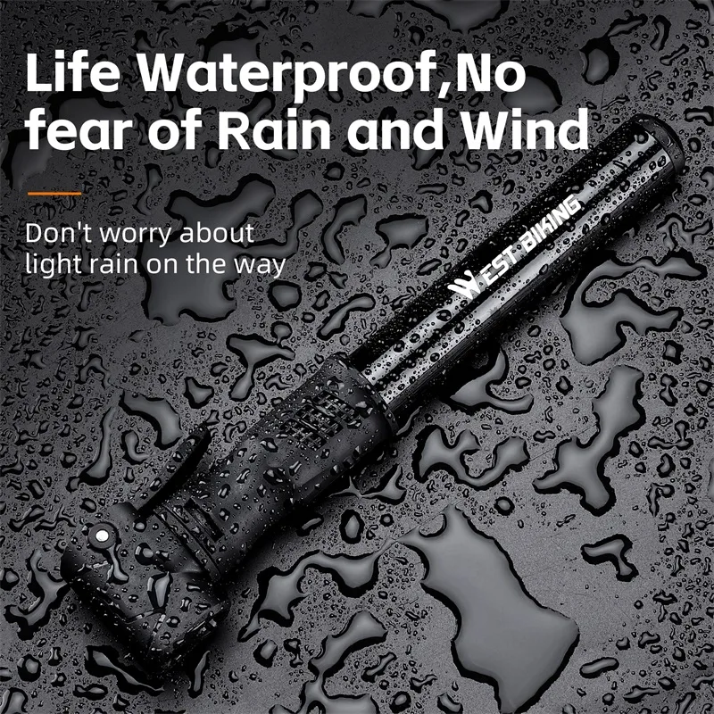 WEST BIKING Portable High Pressure Pump Mini Flexible Cycling Tire Ballon Inflator Hand Air Pump Bicycle Accessories Bik image 4