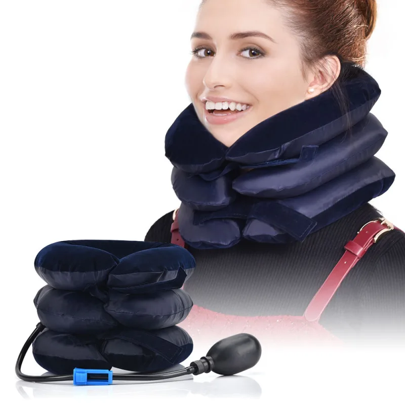 Air Inflatable Pump Neck Head Cervical Traction Stretcher Pain Relief image 2