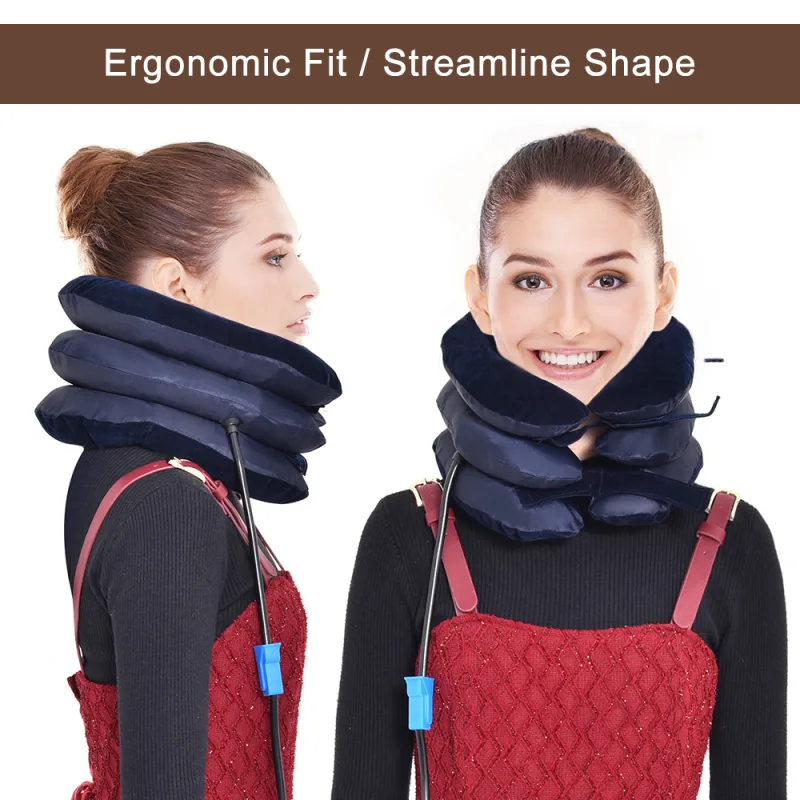 Air Inflatable Pump Neck Head Cervical Traction Stretcher Pain Relief image 5