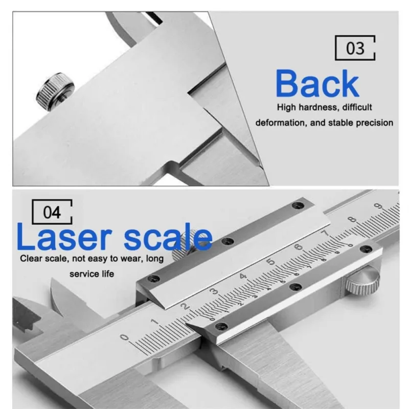 6" 15cm Stainless Steel Vernier Caliper Gauge Micrometer Measuring Tool Ruler image 5