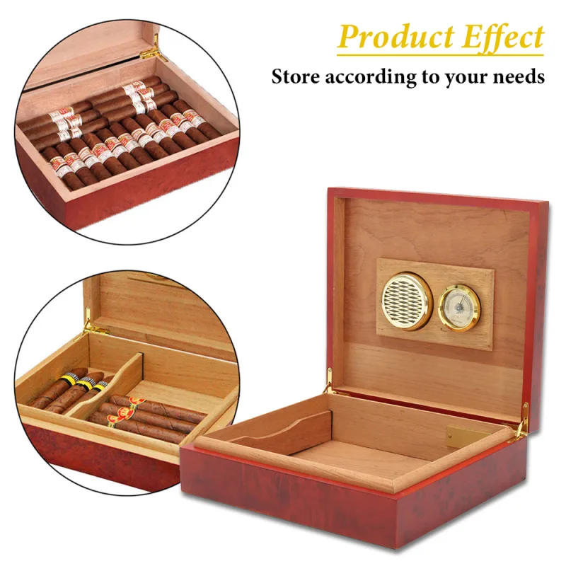 Cedar Wood Portable Cigar Humidor image 2