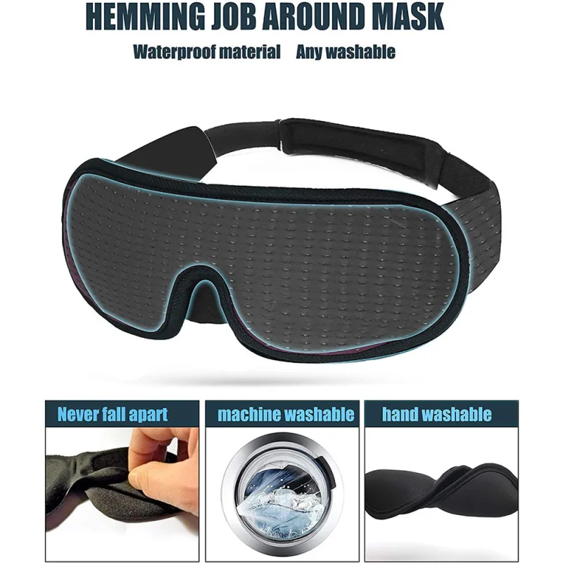 Sleep Eye Mask soft 3D Memory Foam Padded Shade Cover Sleeping Travel Blindfold image 2