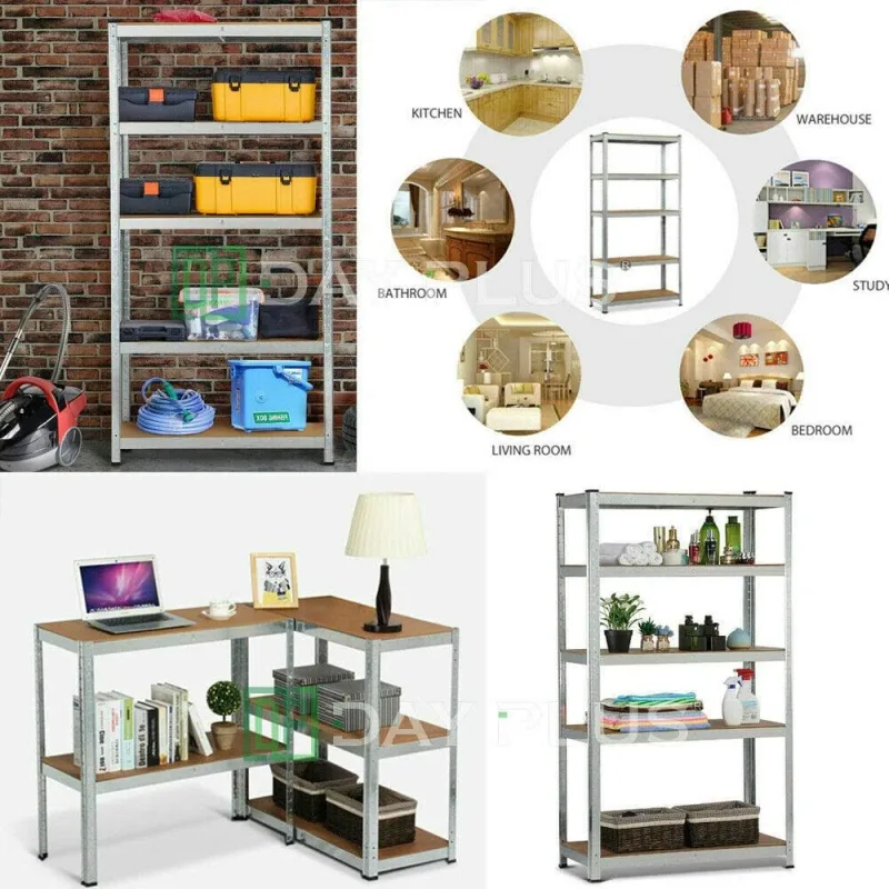 Cheapest - Heavy Duty Metal Shelving Racking Unit DIY Halloween Christmas Gift For Garage Workshop Warehouse Shed Storag image 2
