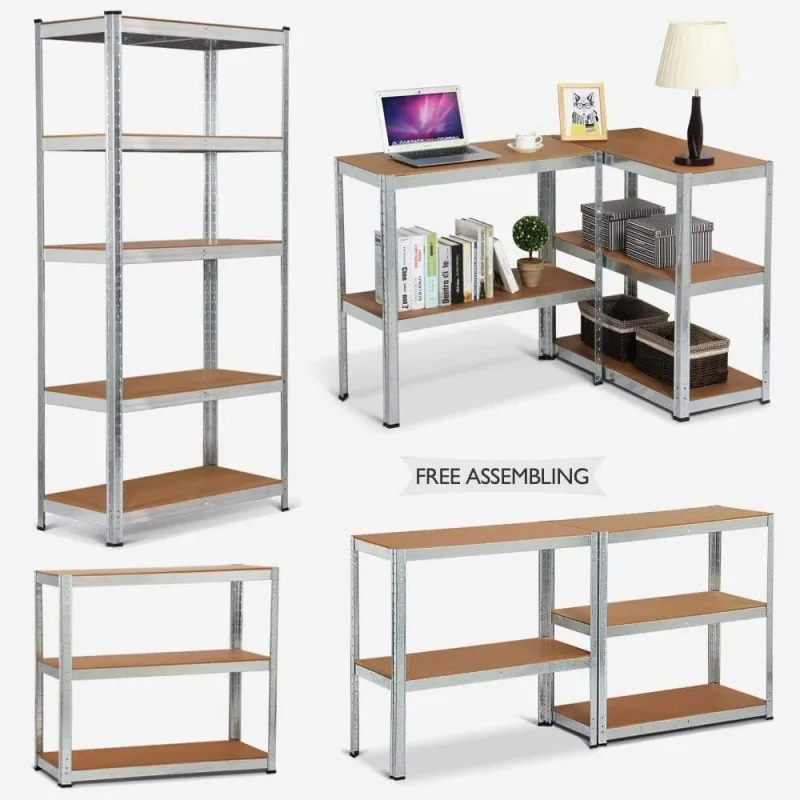 Cheapest - Heavy Duty Metal Shelving Racking Unit DIY Halloween Christmas Gift For Garage Workshop Warehouse Shed Storag image 4
