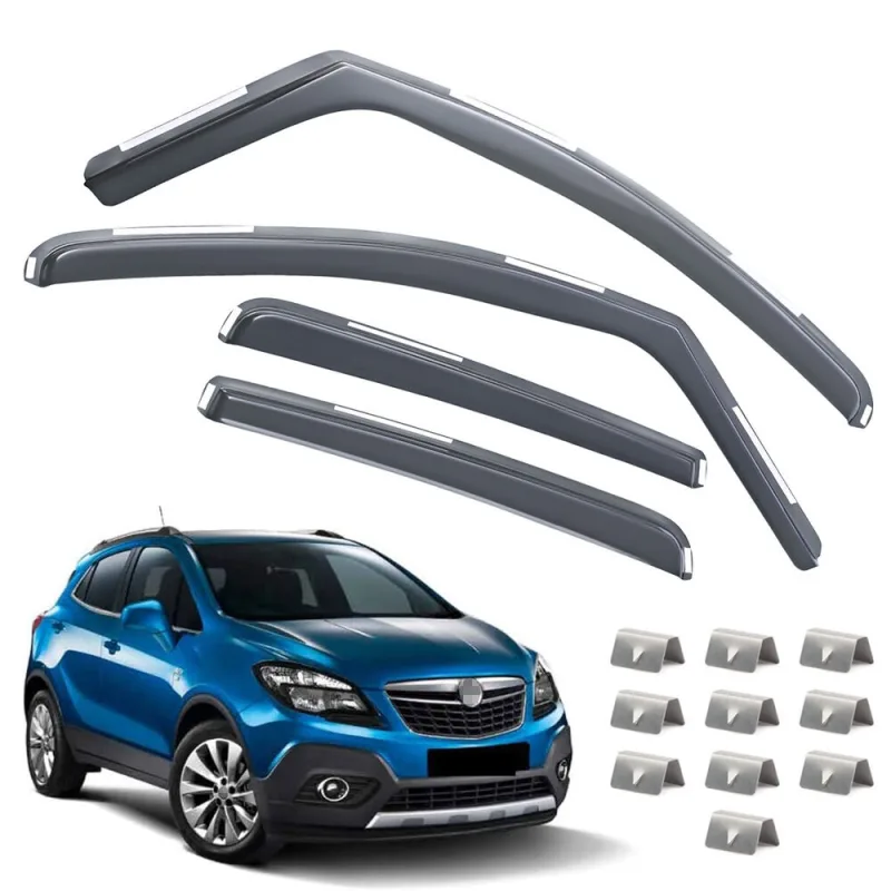 Wind Rain Deflectors 4pc For Vauxhall Mokka/Mokka X MK1 J13 12-20 5 Door Tinted image 1