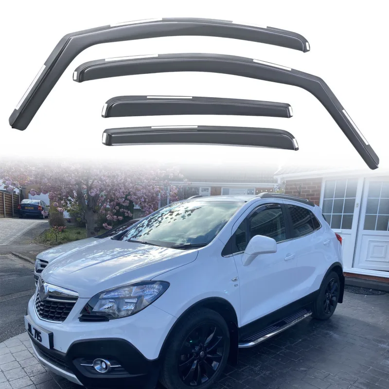 Wind Rain Deflectors 4pc For Vauxhall Mokka/Mokka X MK1 J13 12-20 5 Door Tinted image 2