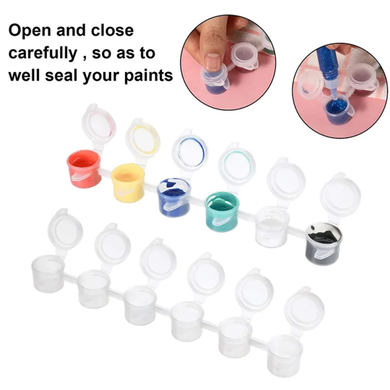 60-Piece Empty Paint Pot Strips 3ML image 4