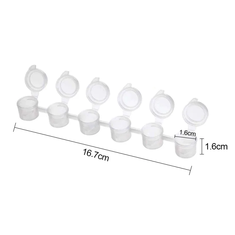 60-Piece Empty Paint Pot Strips 3ML image 5