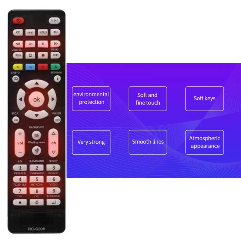 Universal RC-G008 Replcement Remote Control for All models and brands TV with Light in the night - image 3