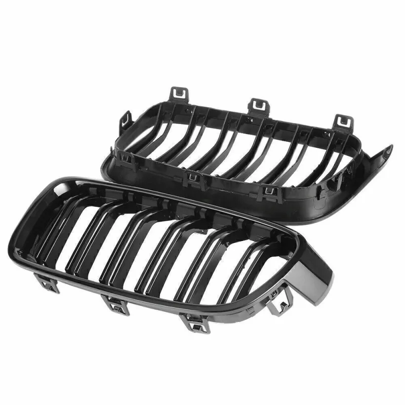 FITS BMW F30 F31 F35 3 SERIES 2011-2019 KIDNEY TWIN GRILL GLOSS BLACK DUAL LINE UK image 6