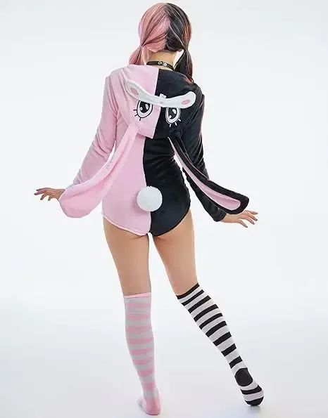 MEOWCOS Onesie Pajamas Adult Animal One Piece Cosplay Suit for Womens Cotton Bodysuit Tops One Piece Halloween Costume image 3