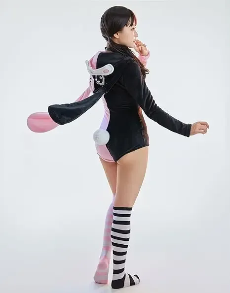 MEOWCOS Onesie Pajamas Adult Animal One Piece Cosplay Suit for Womens Cotton Bodysuit Tops One Piece Halloween Costume image 4