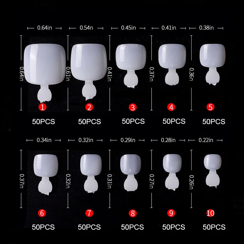 500x False Toe Nails Full Cover Natural image 6