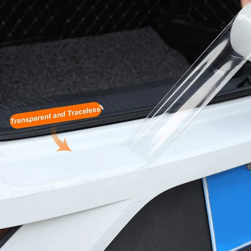 Clear Protector Sill Scuff Car Door Plate Sticker Bumper Body Anti Scratch Strip image 3