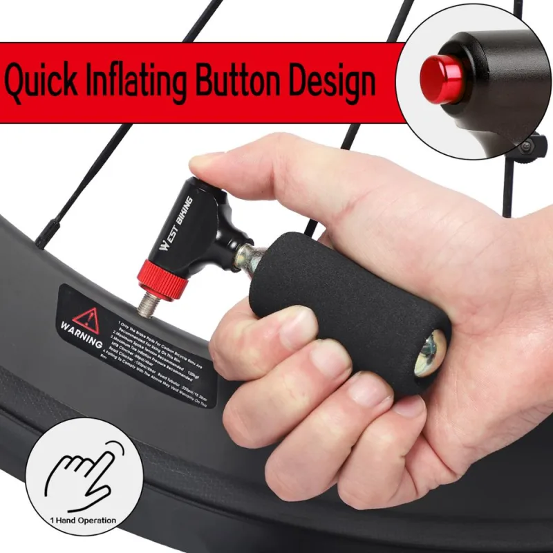 West Biking CO2 Mini Bike Pump image 3