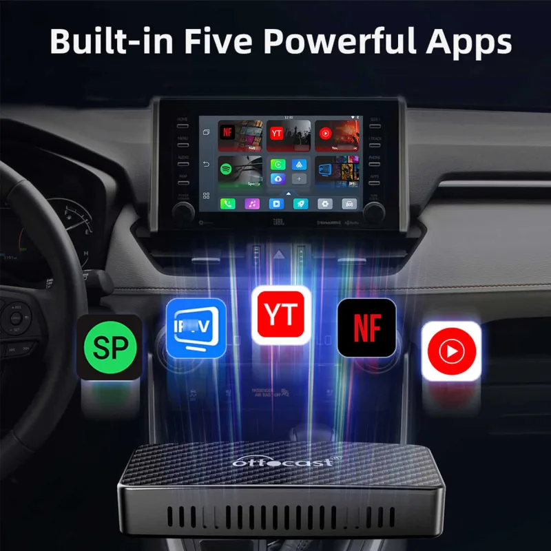 OTTOCAST Play2Video Pro Wireless CarPlay Android Auto Adapter for Youtuber for NetFlix Car Accessories for Lada HAVAl HY image 3