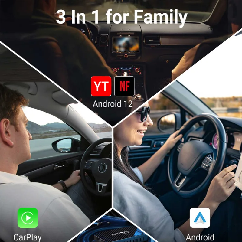 OTTOCAST Play2Video Pro Wireless CarPlay Android Auto Adapter for Youtuber for NetFlix Car Accessories for Lada HAVAl HY image 4