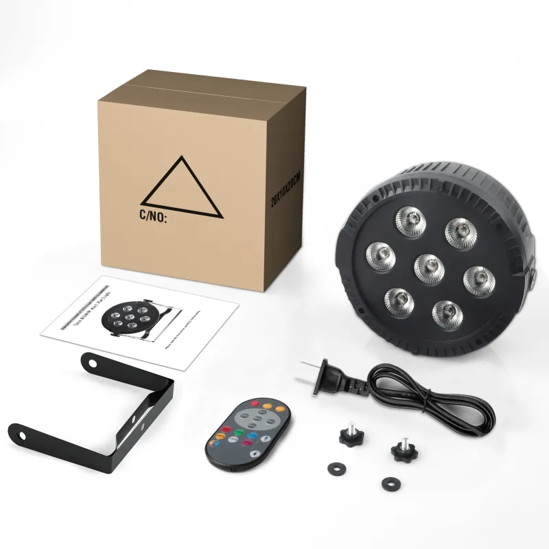 42W Par Light 4 in 1 RGBW 7 LED Stage Effect Light DMX512 Master- Slave Sound Active With Remote Control For KTV Bar DJ  image 6