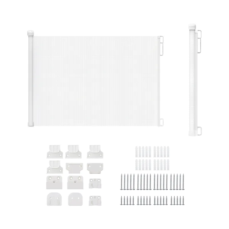 Retractable Safety Gate Wide Extend up to 130cm, Safety Baby Gate, One Handed Operating, Double Locking, Mesh Stair Gate image 5