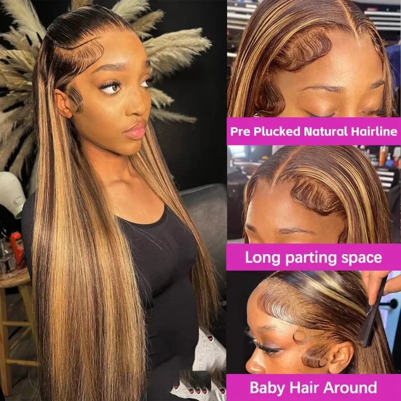 Fuduete 26 Inch Brazilian Straight Human Hair Wig image 3