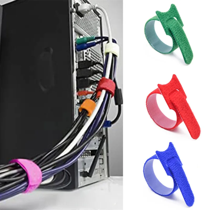 100 Pack Releasable Hook and Loop Cable Ties image 2