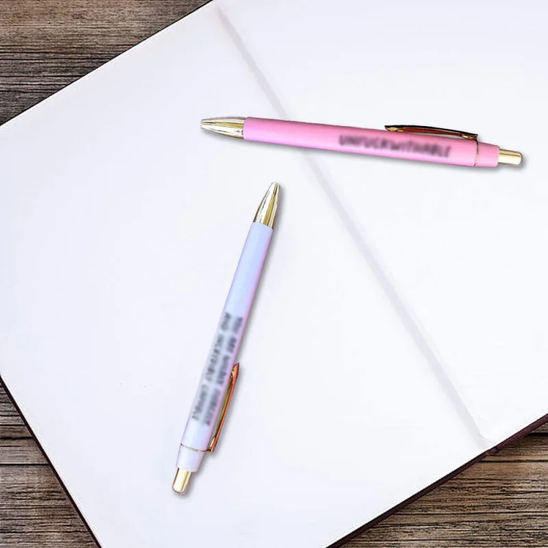 5 Pack Ballpoint Pens, Push Type Signature Pens image 6