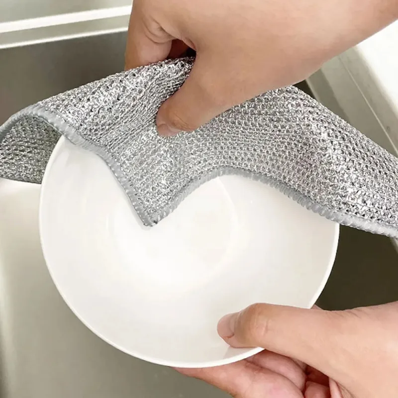 10PCS Multipurpose Wire Dishwashing Rags for Wet and Dry, Wire Dishwashing Rag image 3