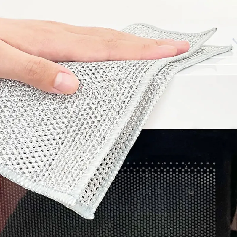 10PCS Multipurpose Wire Dishwashing Rags for Wet and Dry, Wire Dishwashing Rag image 4