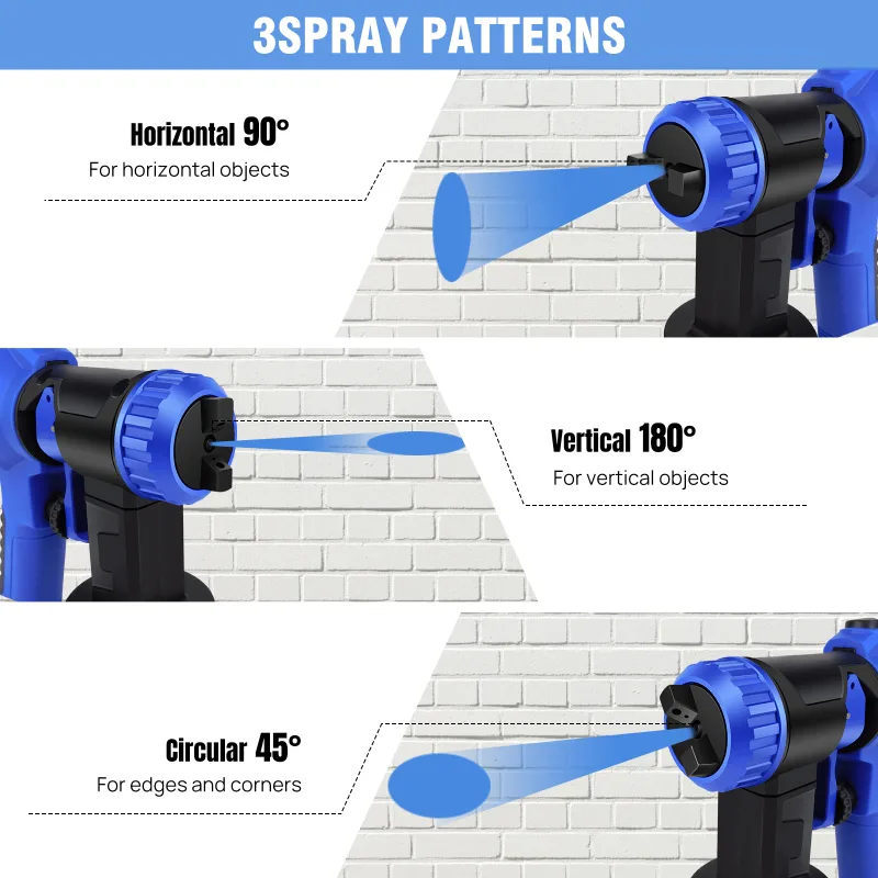 DayPlus Electric Paint Sprayer, 1000ml Tank, 3 Spray Patterns image 2