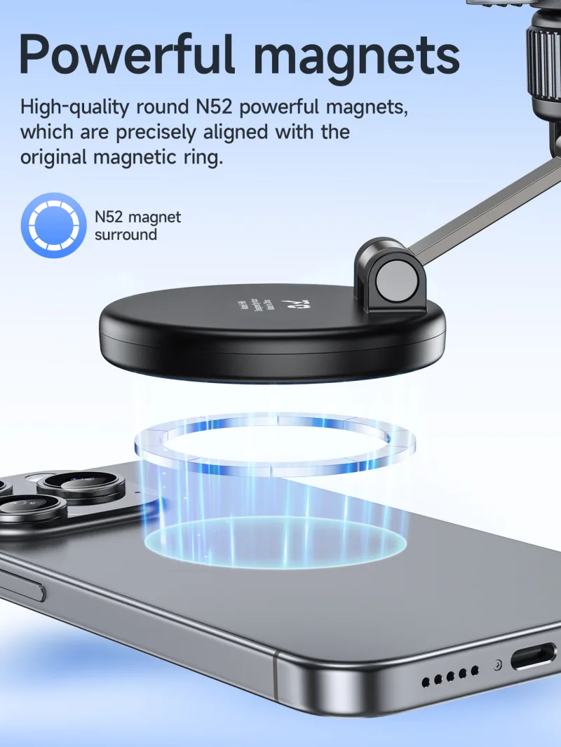 HOCO Manual Magnetic Car Phone Holder For iPhone 17 16 15 Series Universal 360 Degree Rotate Stand Bracket For Samsung S24 S25 detail 2