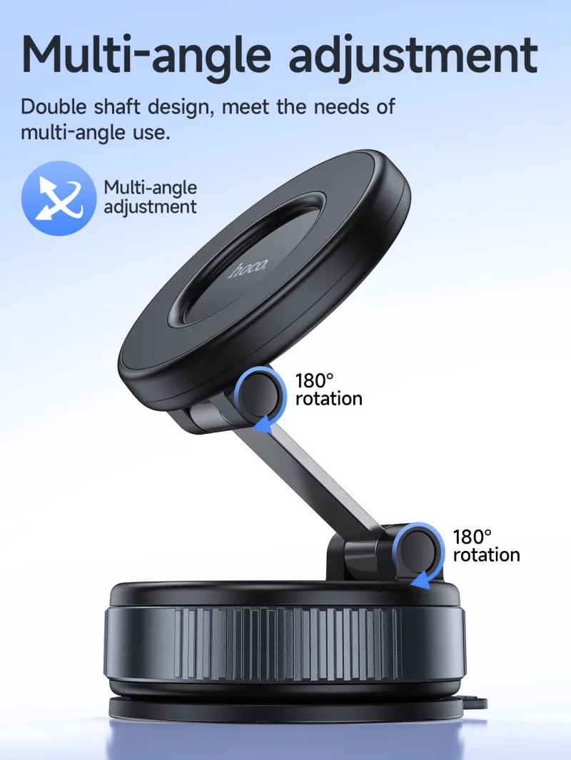 HOCO Manual Magnetic Car Phone Holder For iPhone 17 16 15 Series Universal 360 Degree Rotate Stand Bracket For Samsung S24 S25 detail 3