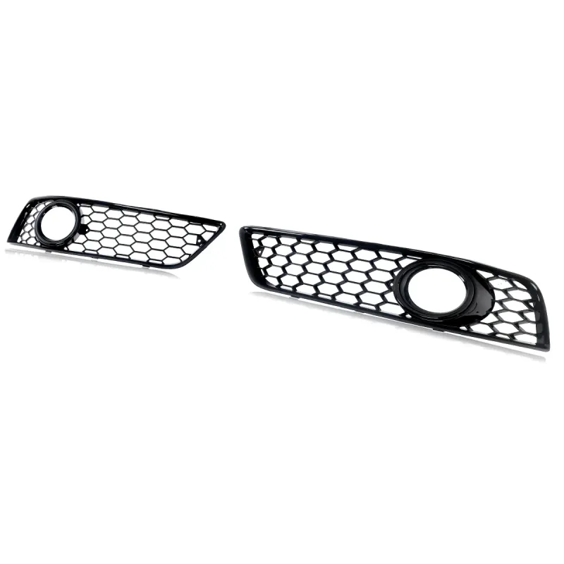 MAGICKIT For Audi A3 8P 2009-2012 (With the fog light hole) Front Fog Light Grille Gloss Black Honeycomb Style Accessori image 4